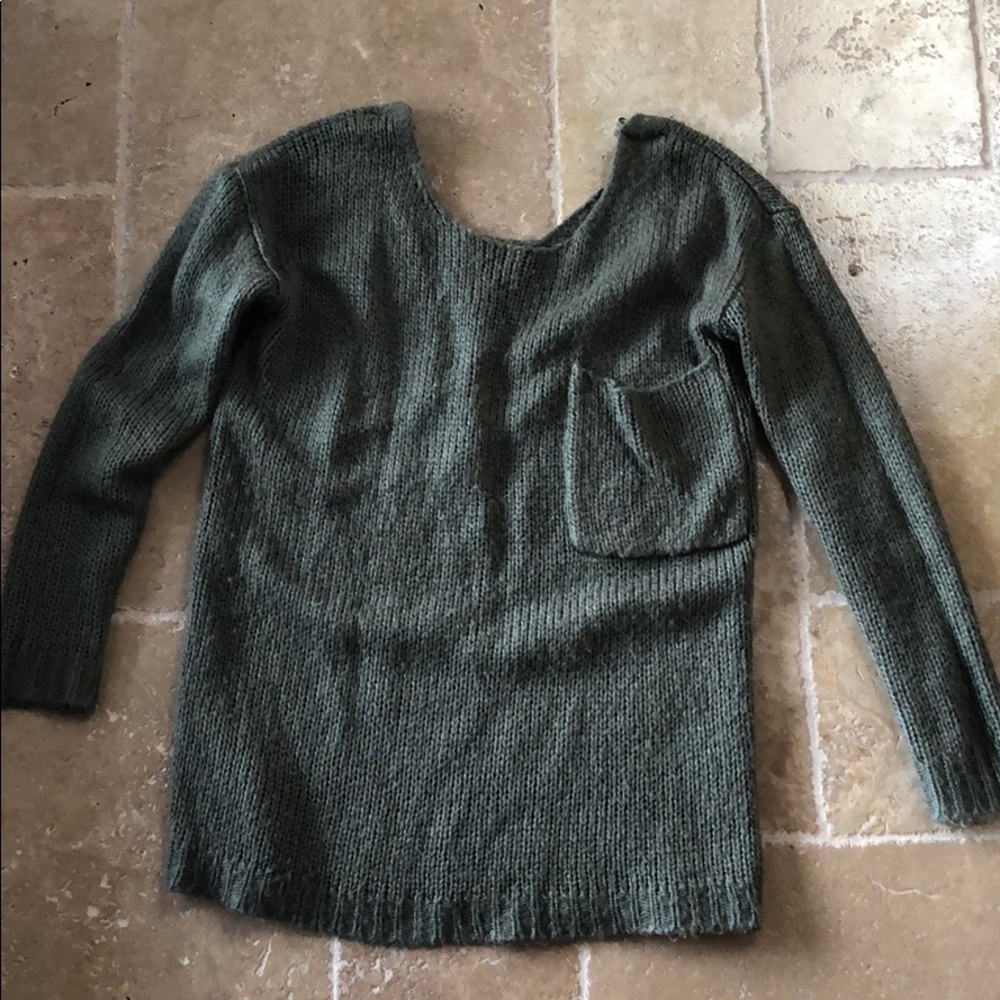 Trouve Olive Green Sweater